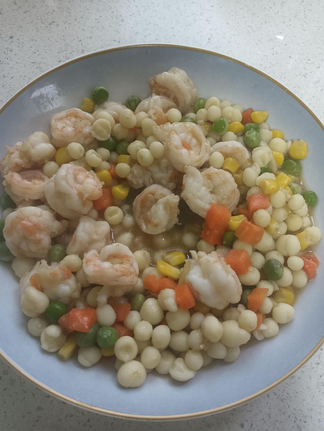 百合芡实炒虾仁