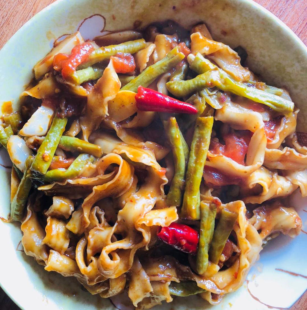 豆角焖个面