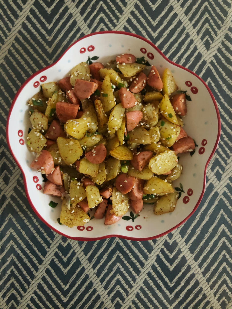 孜然土豆火腿肠 香辣过瘾还便宜！