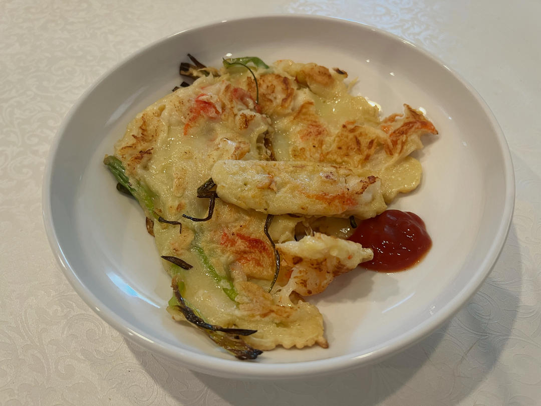 可甜可盐的韩式海鲜葱饼