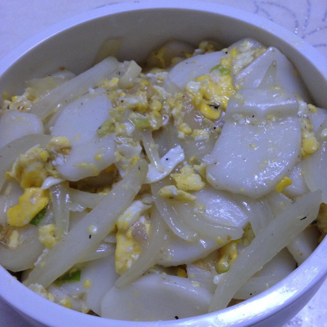 鸡蛋炒年糕