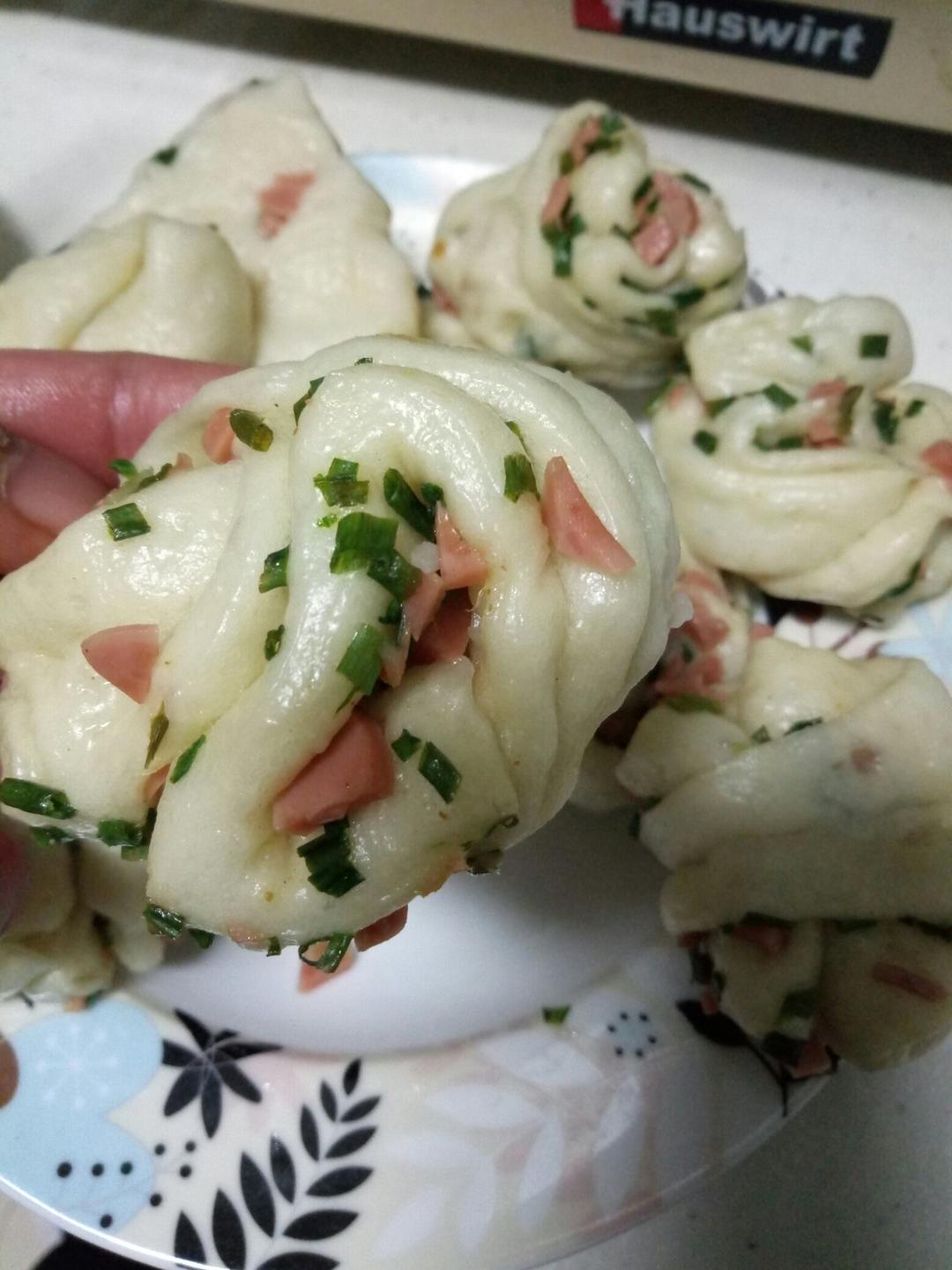重葱火腿花卷