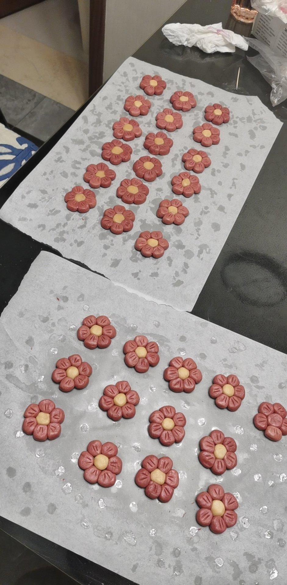 送你一朵小红花 🌺免模具｜零难度花朵饼干