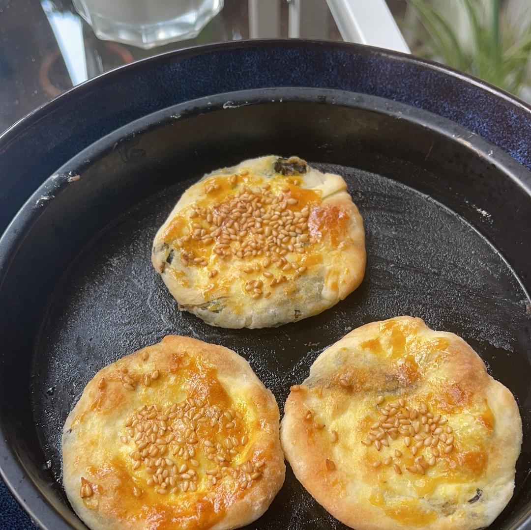 空气炸锅：榨菜烤饼的做法
