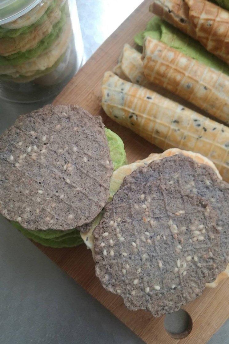 wf 简恋植物护肤专家做的鸡蛋脆饼