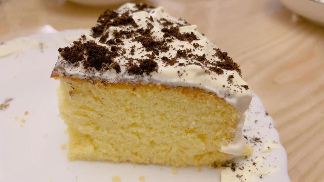 速看！2蛋6寸戚风蛋糕少油少糖/爬的高/气孔丰富大小不一/不塌陷回缩收腰～超级柔软（附8寸配方）