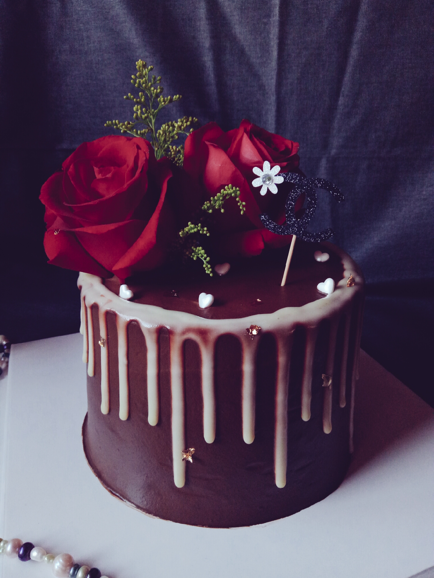 巧克力淋面玫瑰花蛋糕（女王节日快乐）的做法