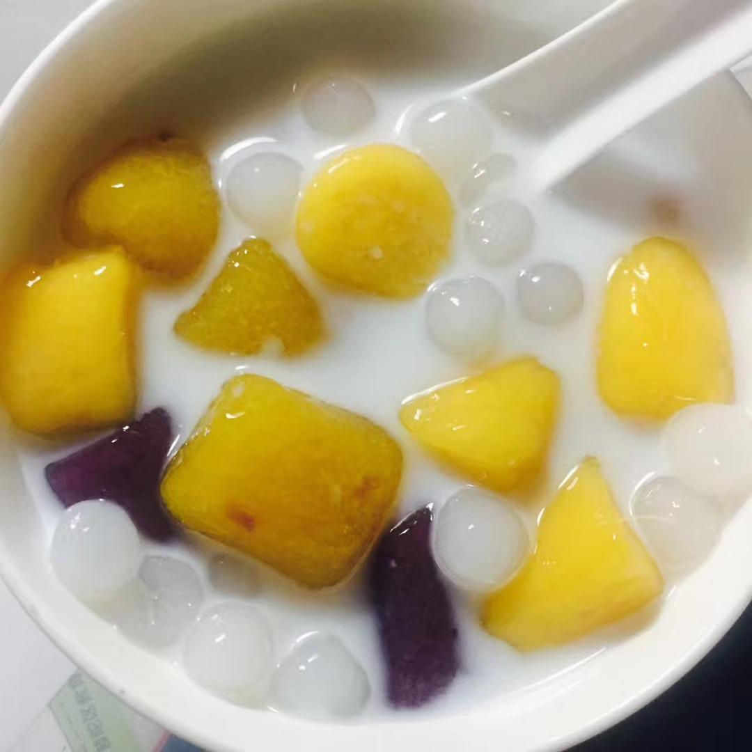 芋圆椰汁西米露（附减脂期芋圆早餐食谱）