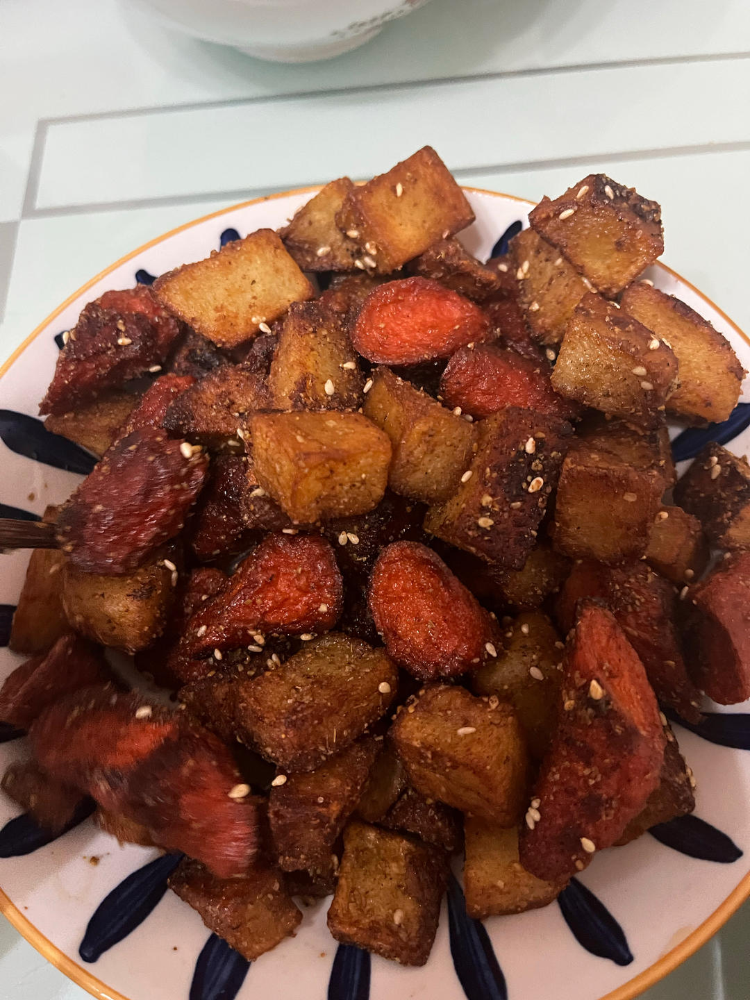 香辣孜然土豆火腿肠～秒杀烧烤店！！