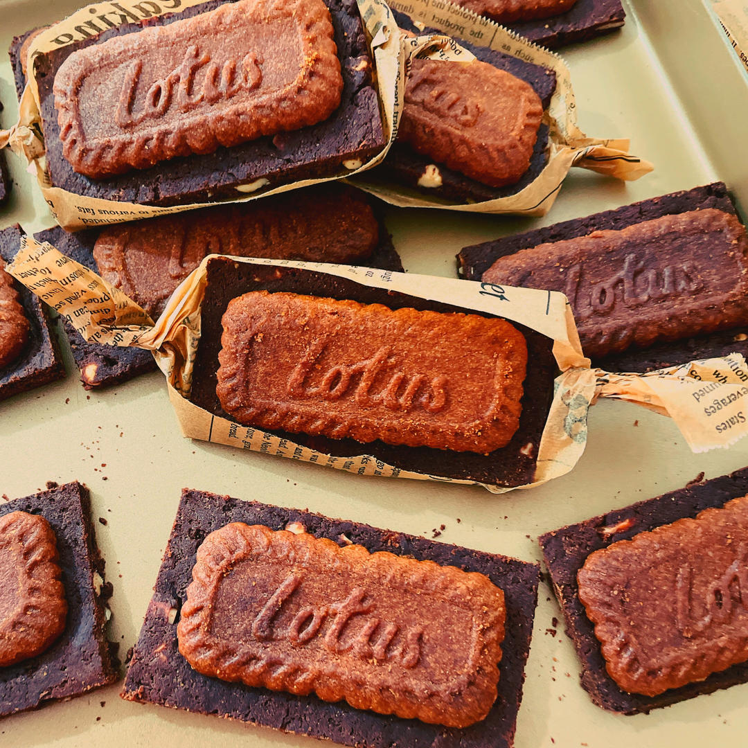 ㊙️巧克力控必入‼️零失误的焦糖饼干布朗尼‼️