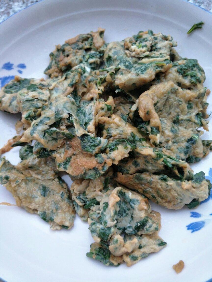 艾草煎鸡蛋