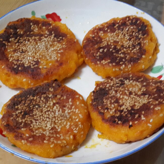 芝麻南瓜饼