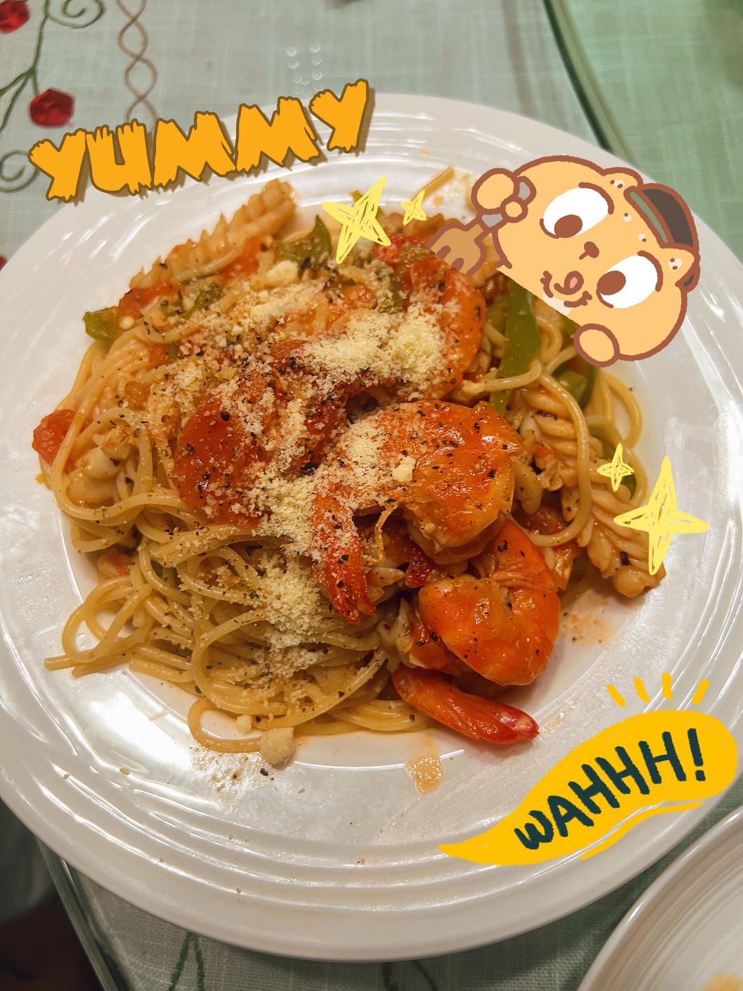 #挑战必胜客#西班牙风情海鲜意面