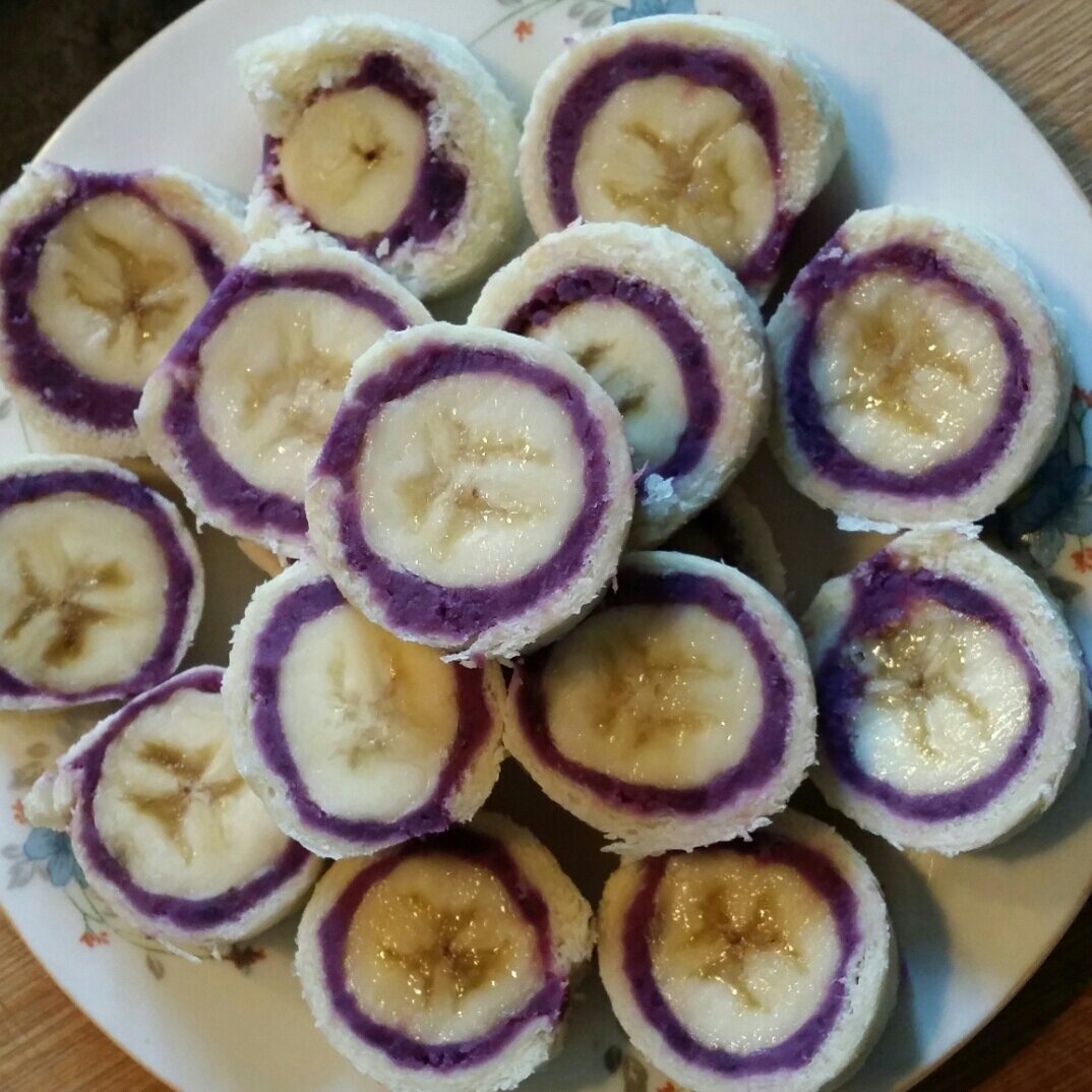 香蕉紫薯卷