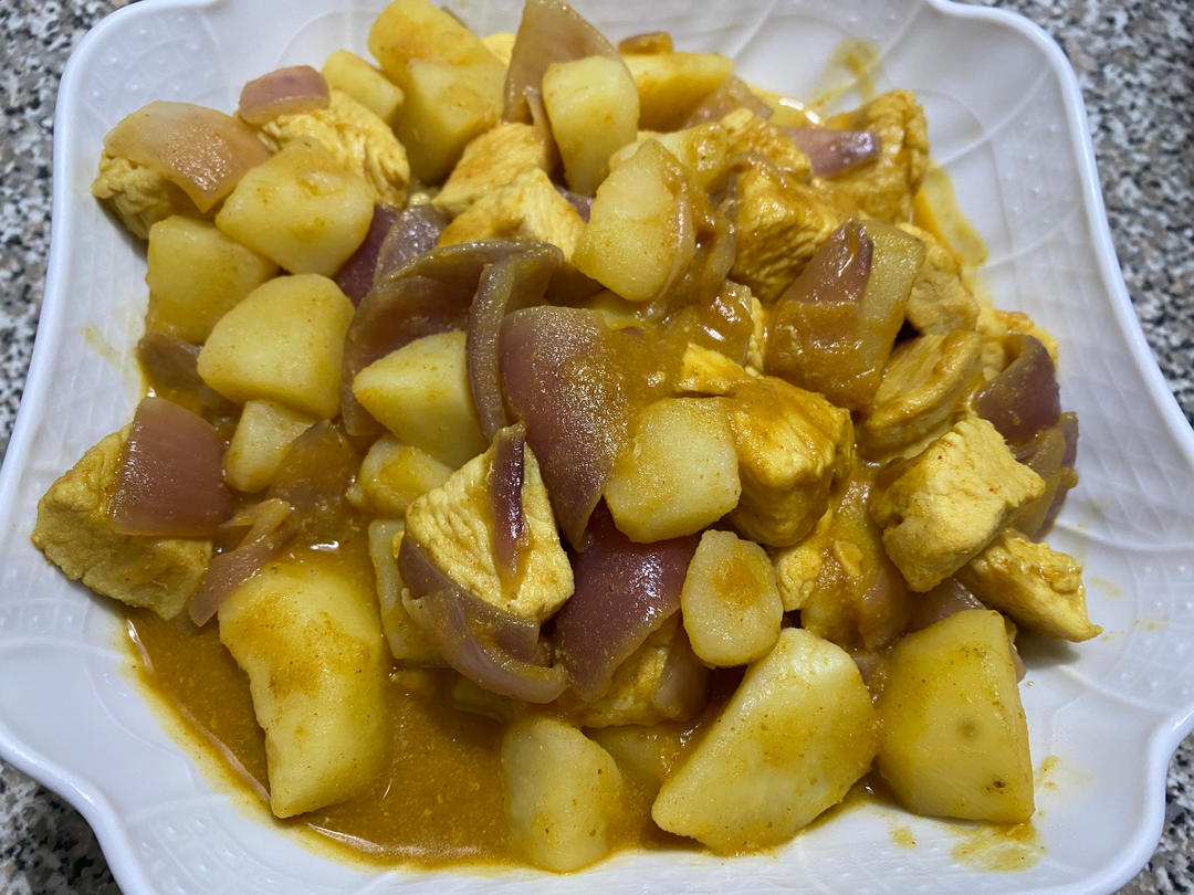 晚饭不费时☞咖喱鸡肉土豆