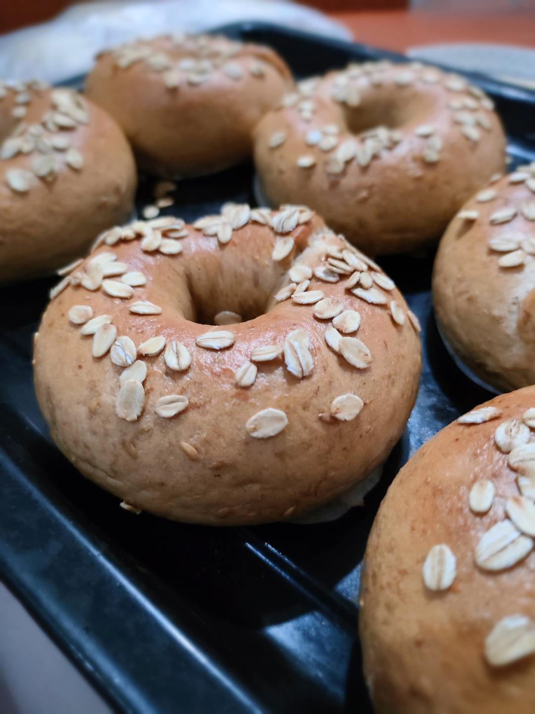 低糖无油燕麦贝果