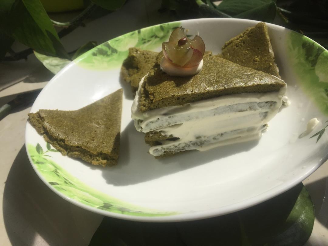 六寸抹茶戚风蛋糕
