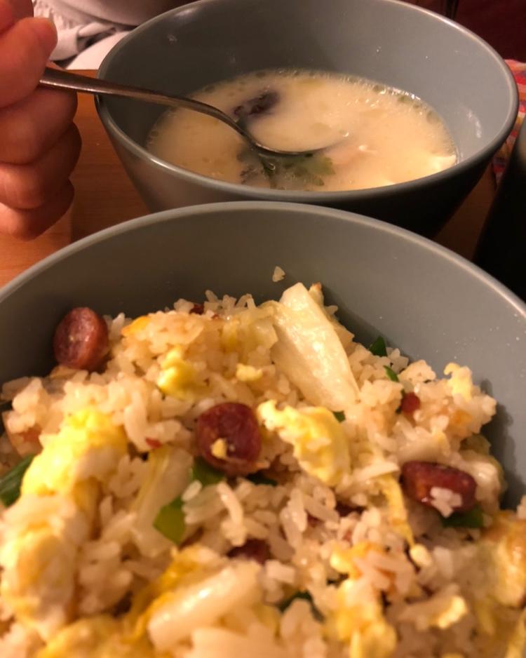 雪菜肉丝鸡蛋炒饭