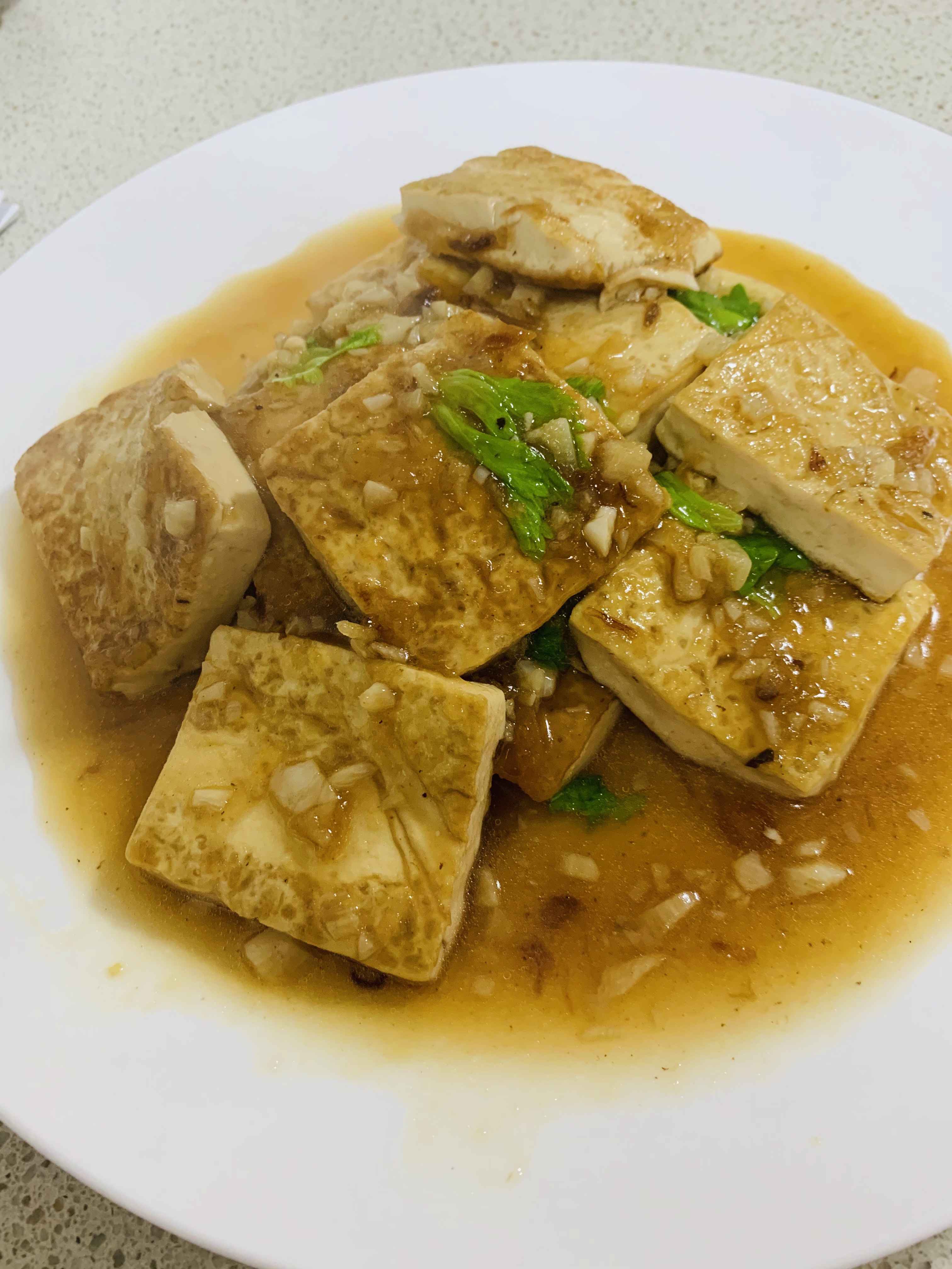 不一般的家常香煎豆腐的做法