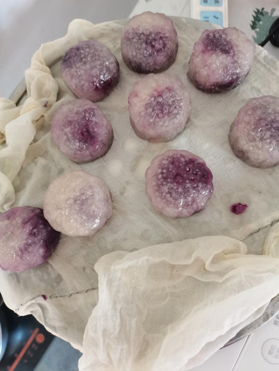 西米紫薯水晶糕
