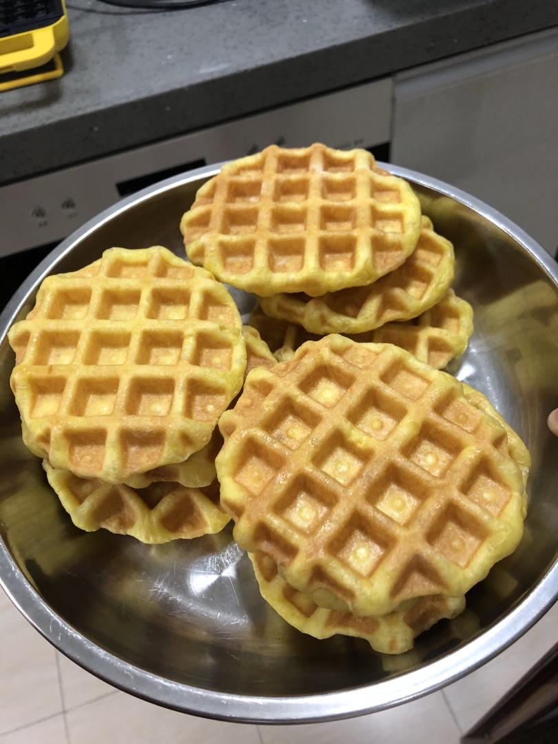 南瓜椰蓉馅华夫饼