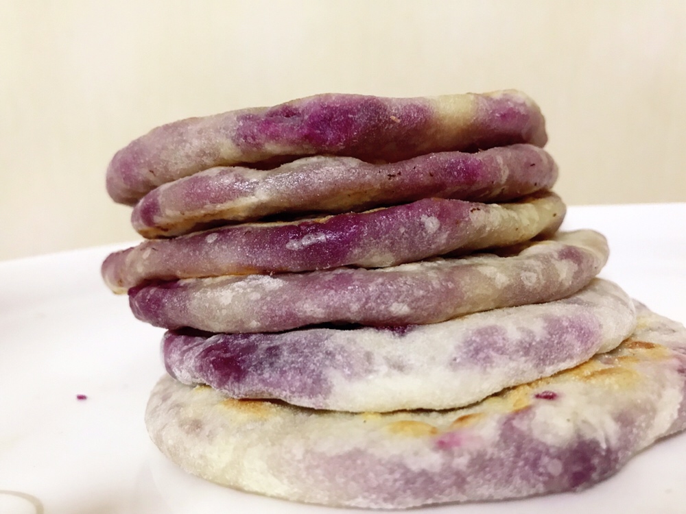 奶香紫薯饼的做法