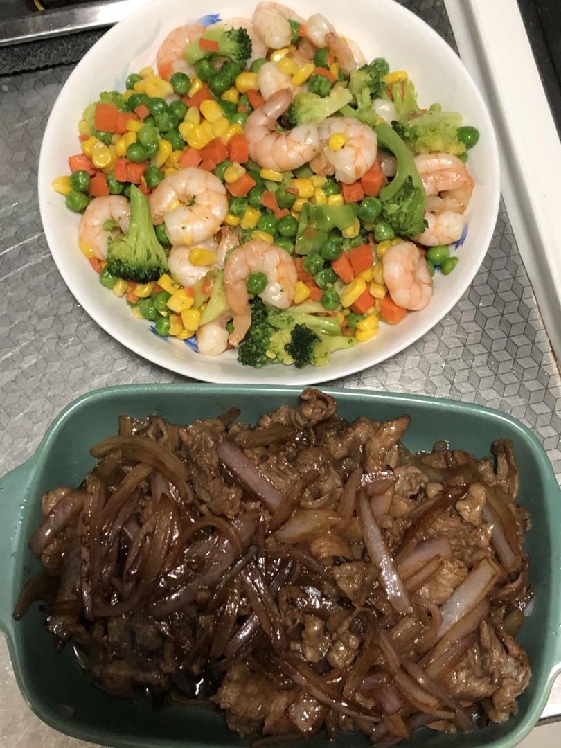 三分钟懒人版什锦蔬菜炒虾仁