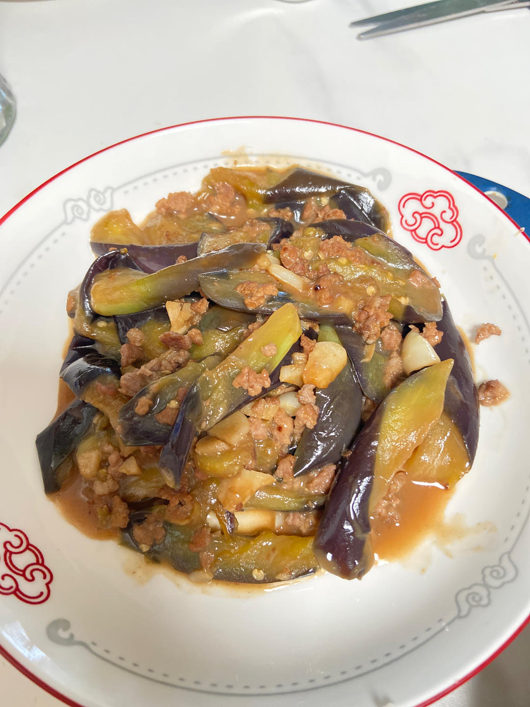 不油炸不变色不加水肉沫茄子