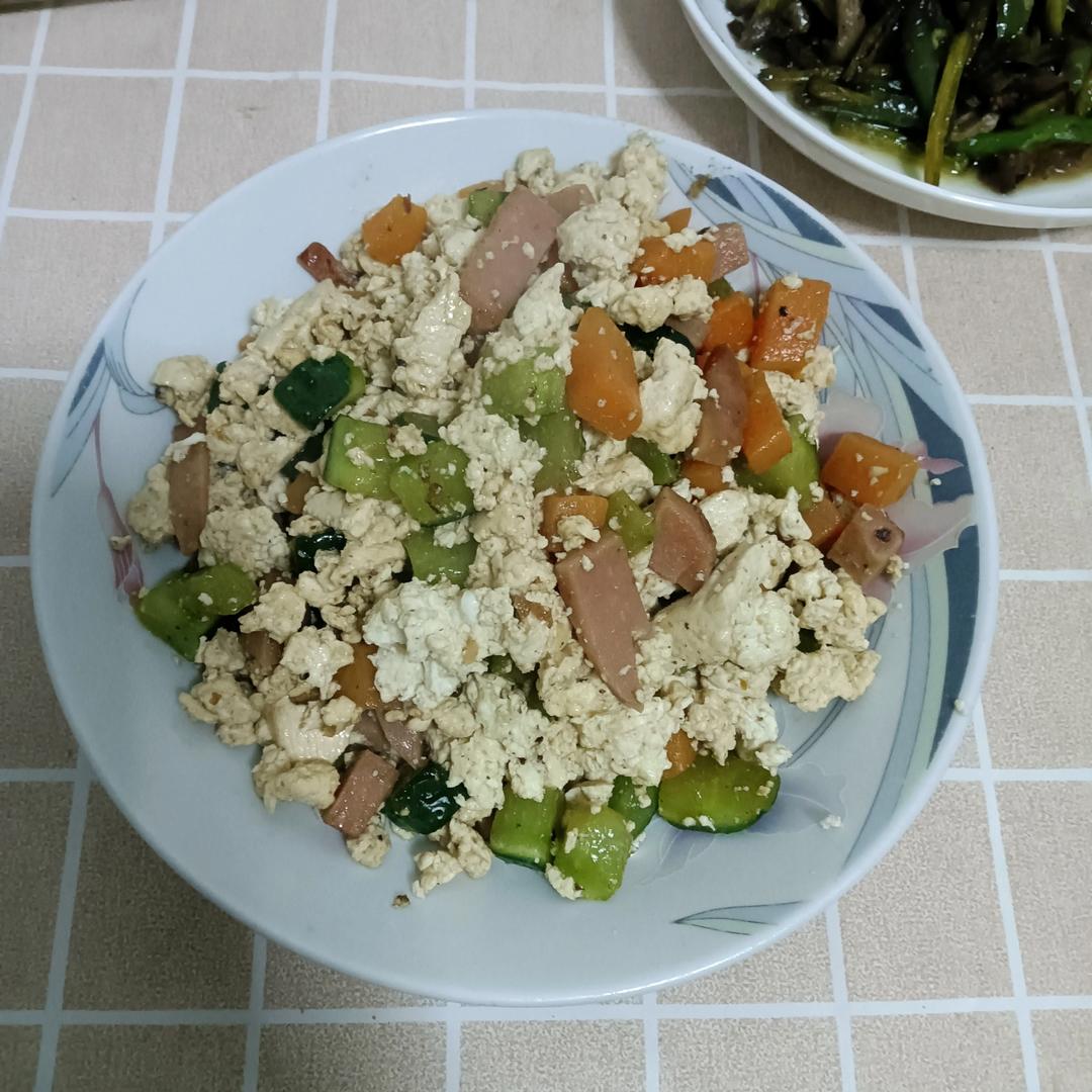 减脂餐｜无米豆腐炒饭低脂高蛋白‼️