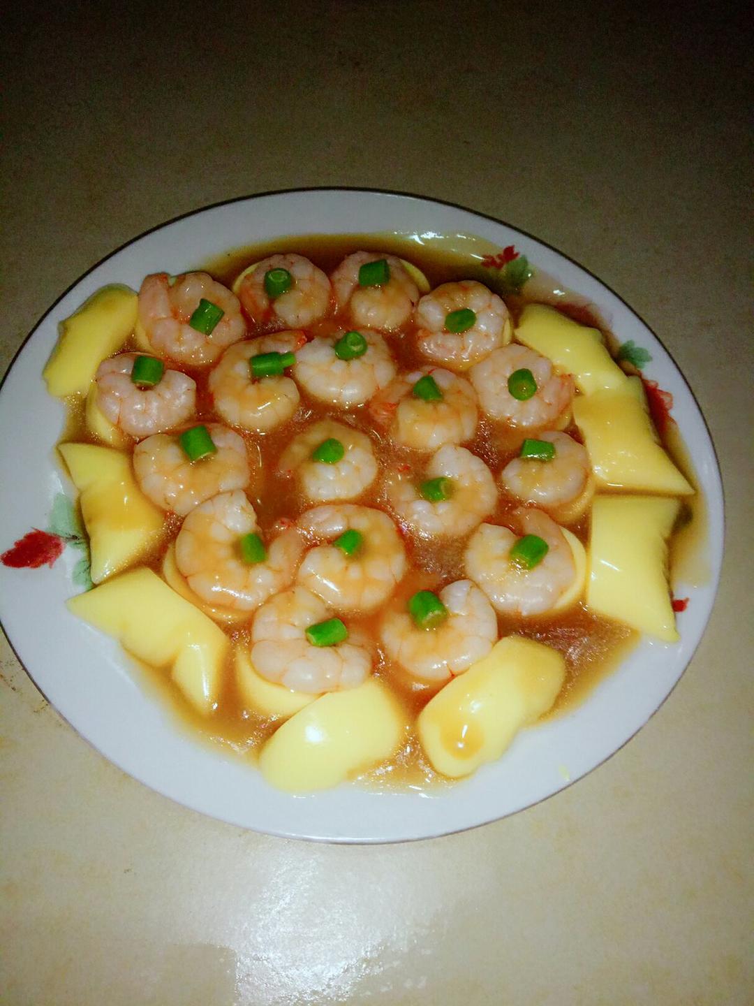 欣欣欣欣欣喜若狂做的日本豆腐蒸虾仁