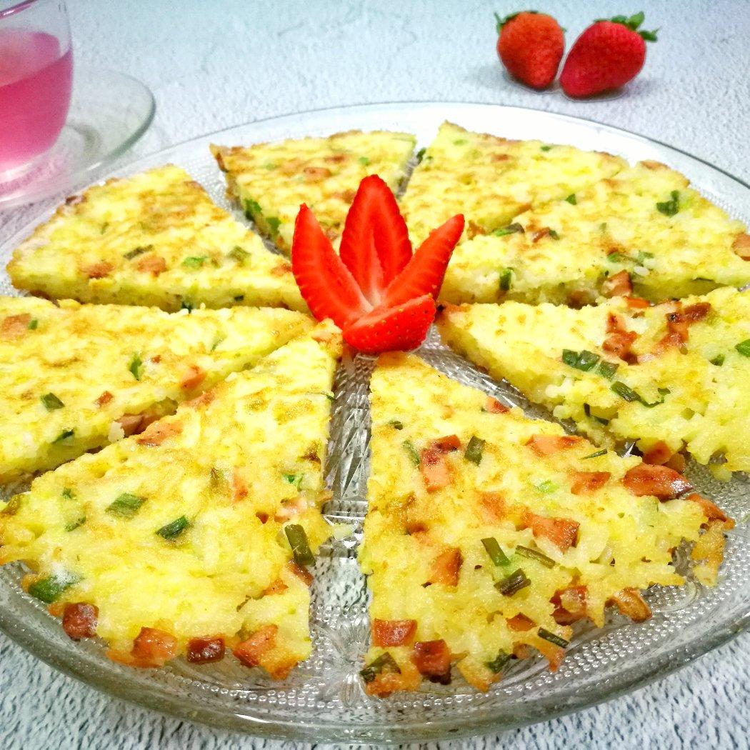 鸡蛋米饭饼——上班族快手早餐