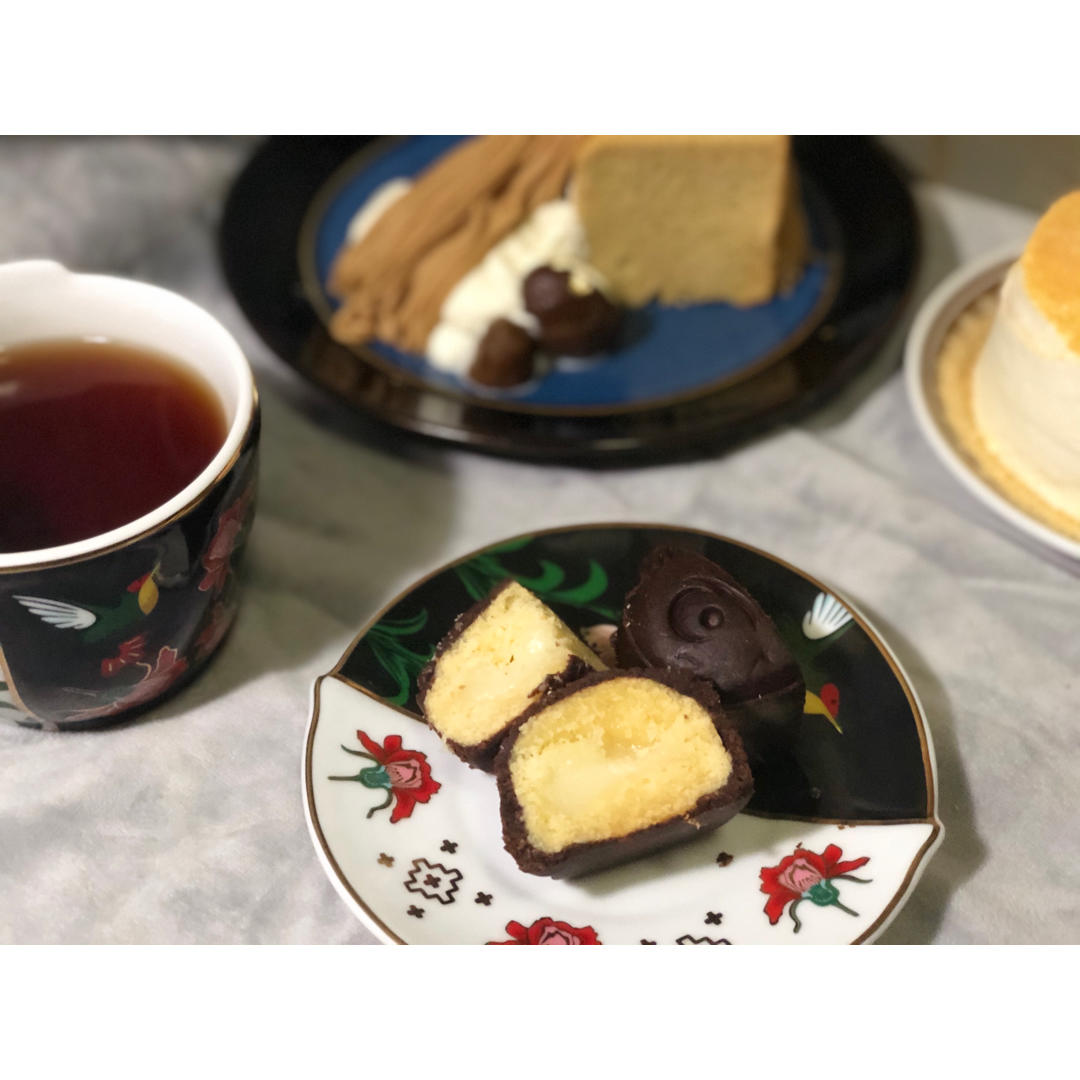 巧克力奶酪椰蓉拉丝月饼