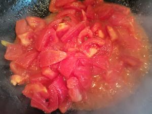 超级好吃的菜汤拌饭---西红柿炒土豆片的做法 步骤6