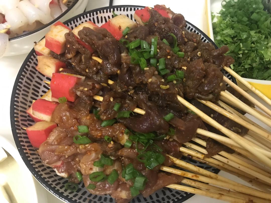 自制串串香（牛肉串，鸡肉串，猪肉串）