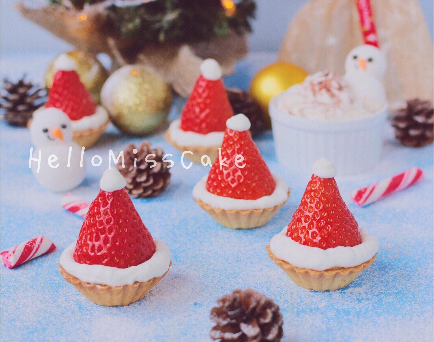 圣诞帽草莓挞，圣诞大趴必不可少的高颜值小甜点（超多步骤图）