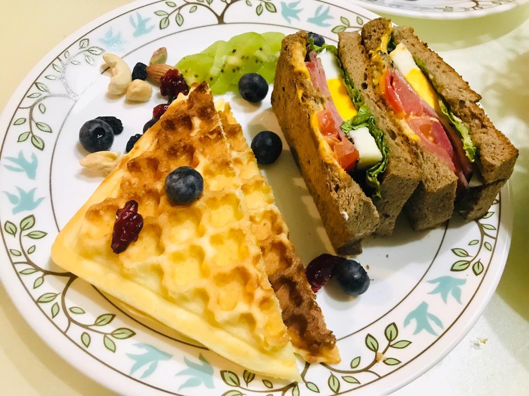 外脆内嫩华夫饼！高颜值零泡打粉！