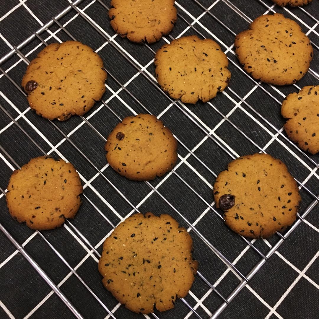 红糖黑芝麻饼干—酥脆无黄油快手版