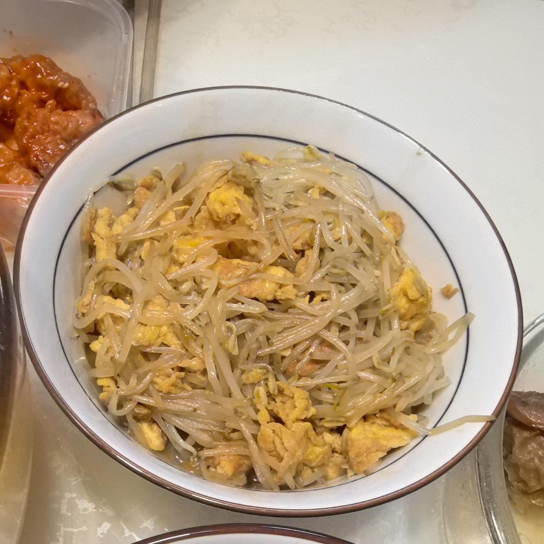 豆芽炒鸡蛋