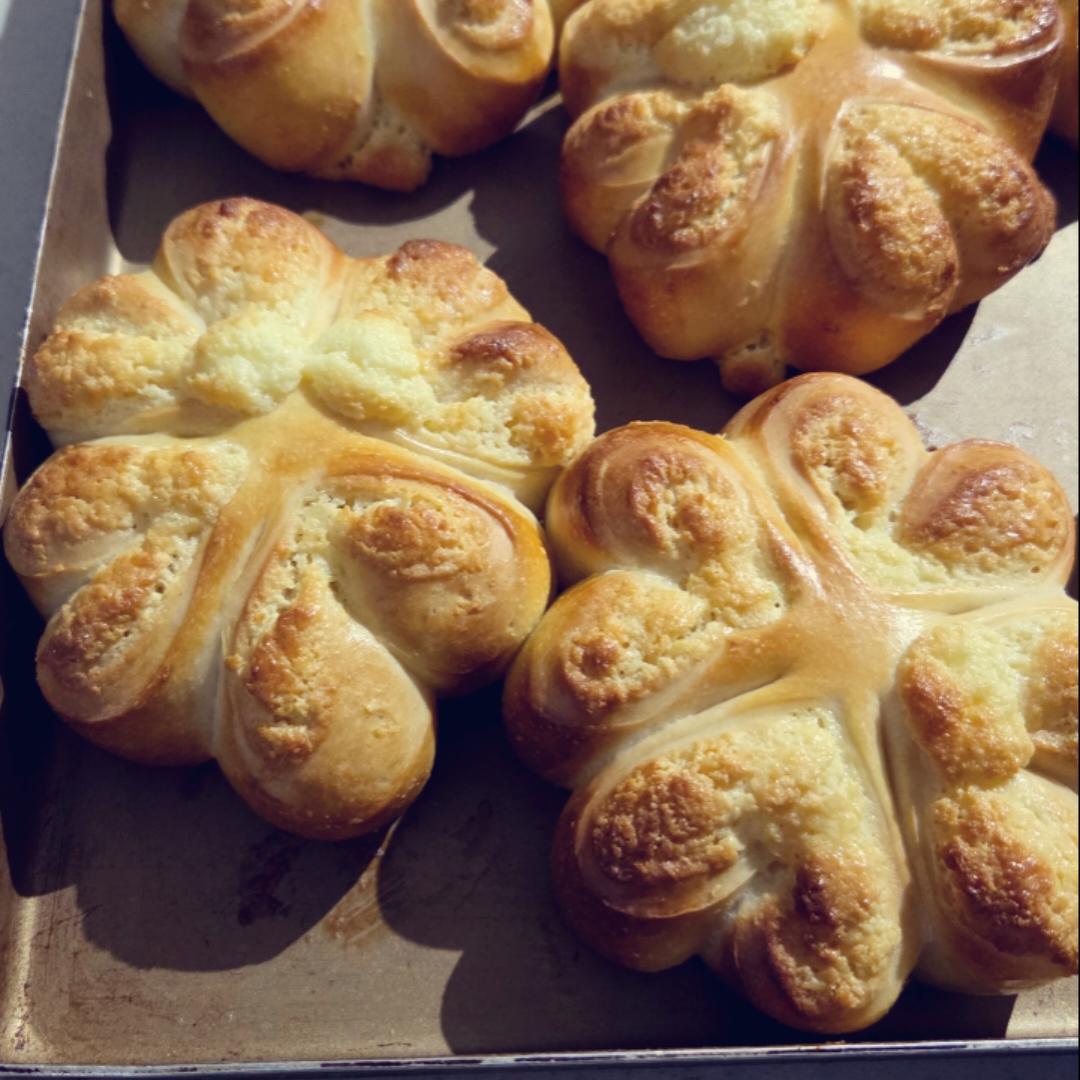 幸运四叶草椰蓉面包|每一瓣都是爱你的形状|香甜小面包