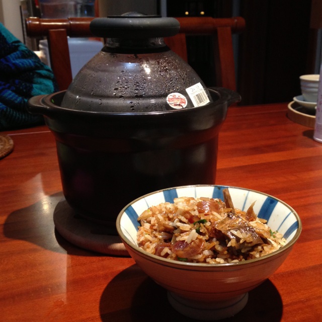 腊肠香菇栗子焖饭