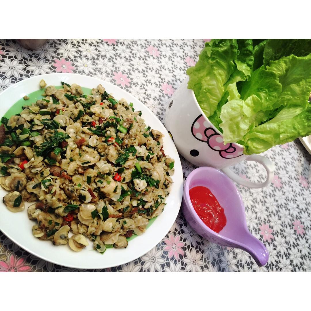 vongmiusheung做的蚬肉生菜包