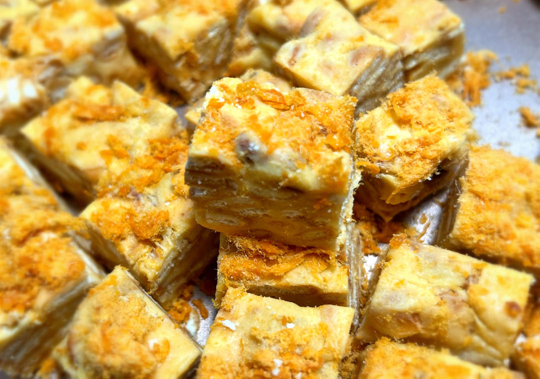 🔥咸蛋黄肉松雪花酥