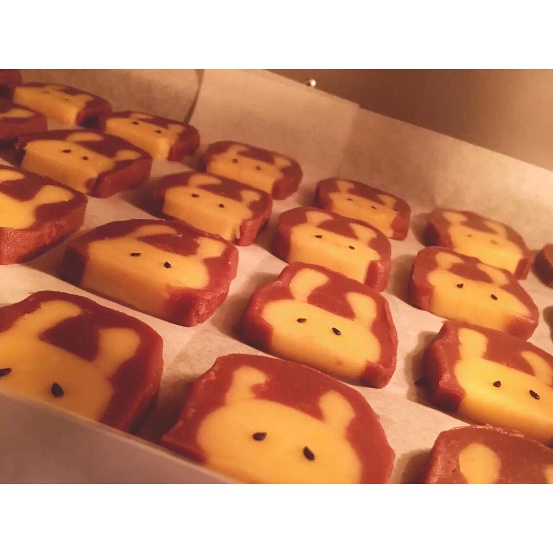 抹茶兔兔曲奇（比熊猫简单！超详细实物图+超良心手绘图）