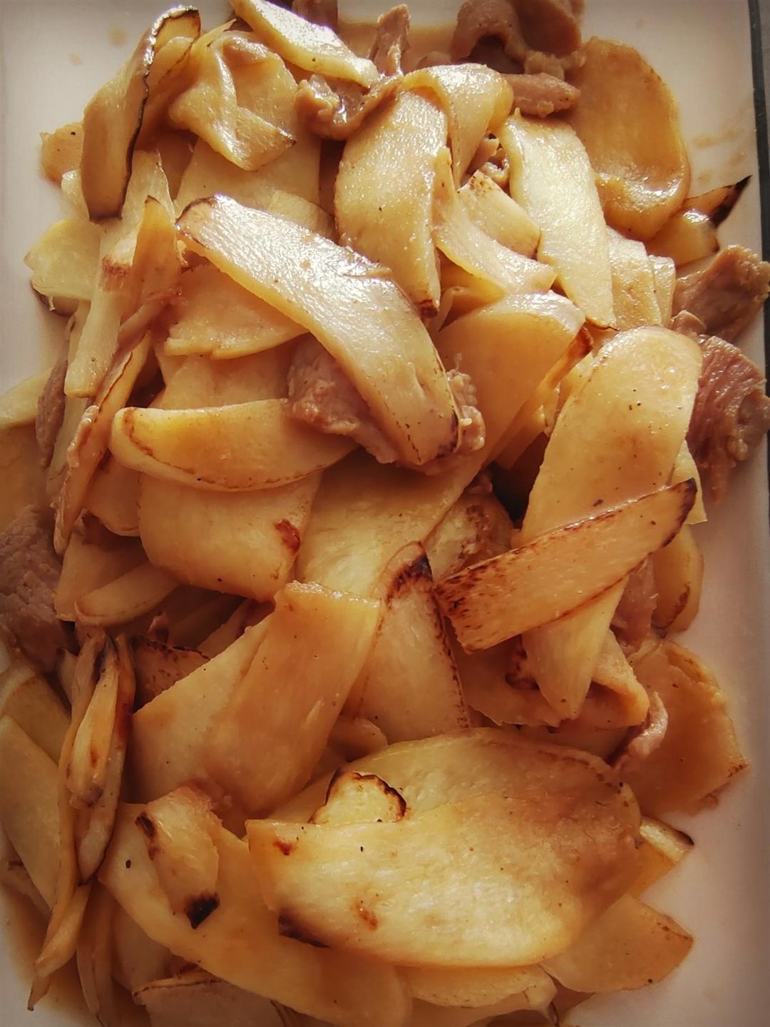 茭白炒肉片