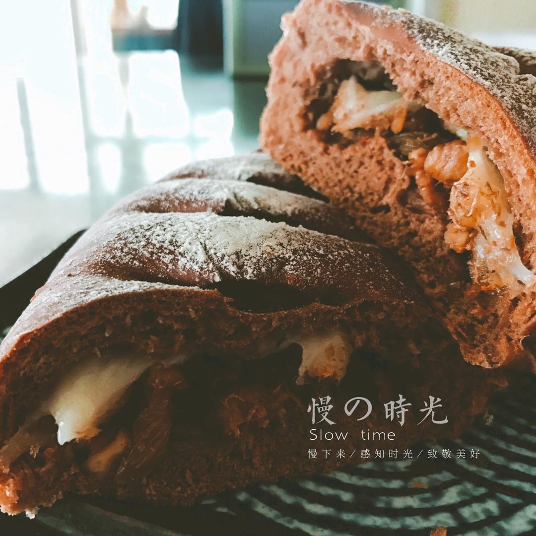 麻薯核桃夹心软欧包