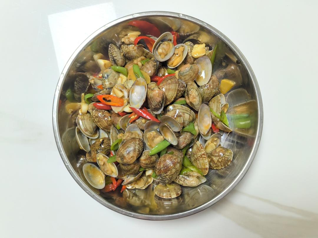 5分钟快手菜❗️秒杀路边摊爆炒花甲～好吃到爆