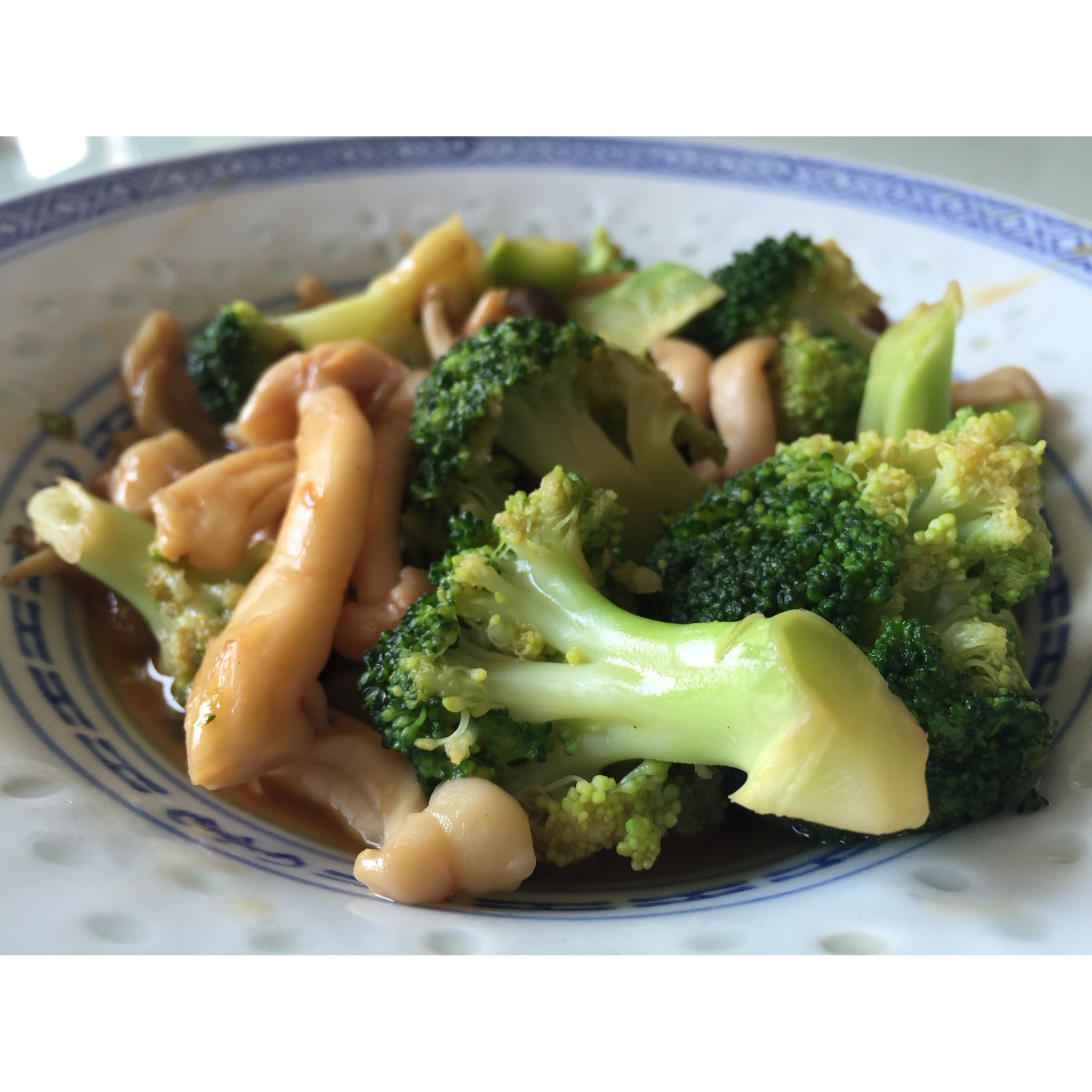 蚝油双菇西兰花