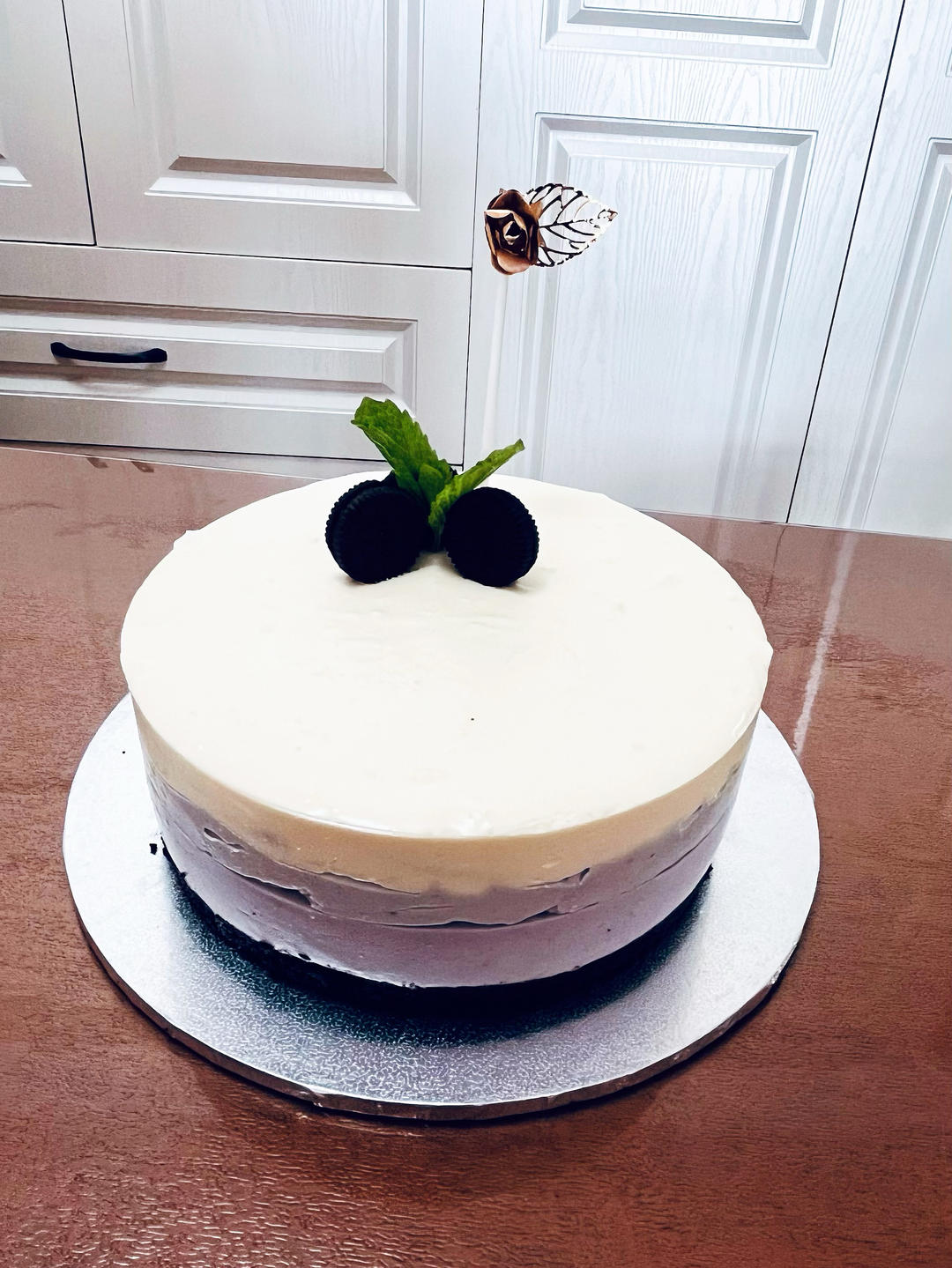 渐变蓝莓慕斯蛋糕🎂