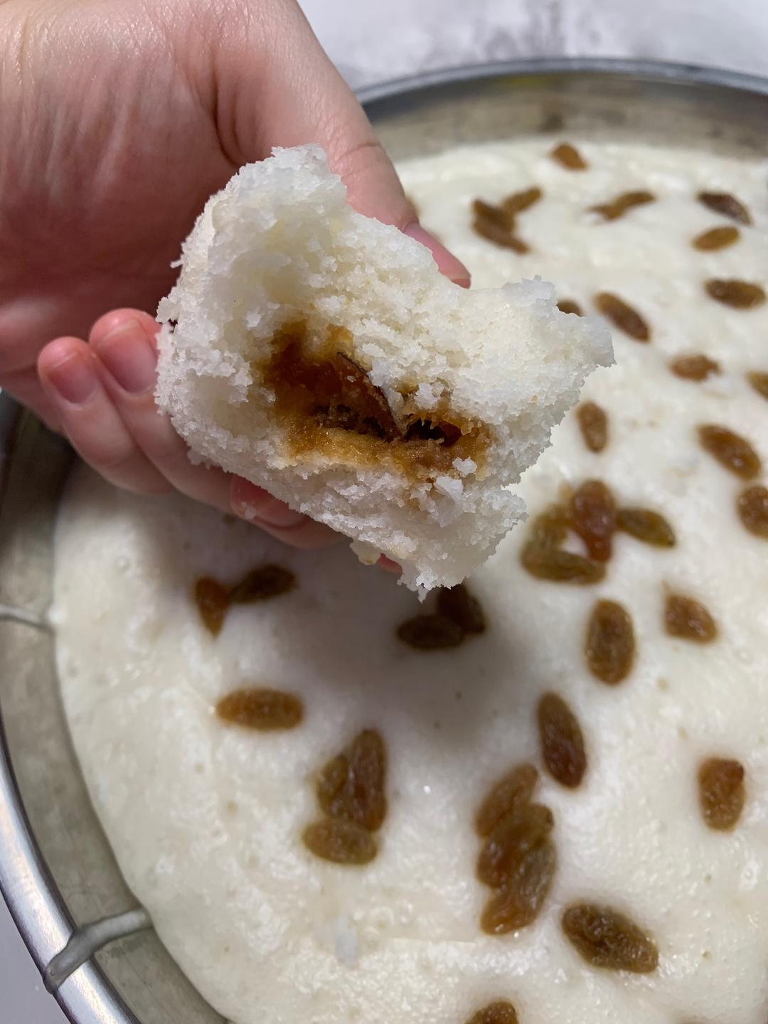 枣泥夹心葡萄干大米糕（粘米粉）的做法