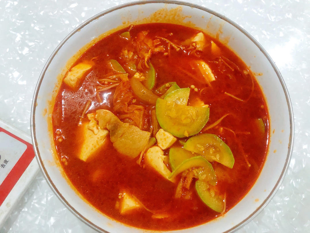 减脂汤❗️巨好喝韩式泡菜豆腐汤❗️做法简单